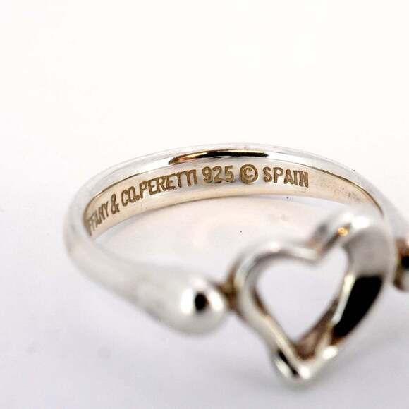 Tiffany Heart Ring, Silver 925, Size 9, Women's